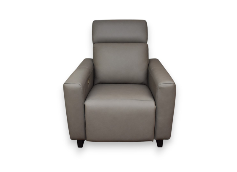 Leather Power Wall Recliner w/ Headrest
