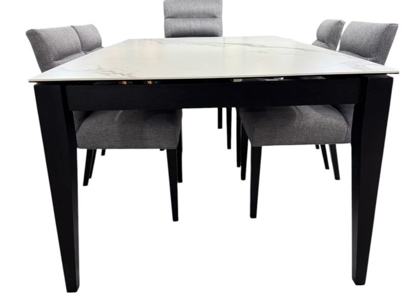 Ceramic Leg Table & 6 Chairs